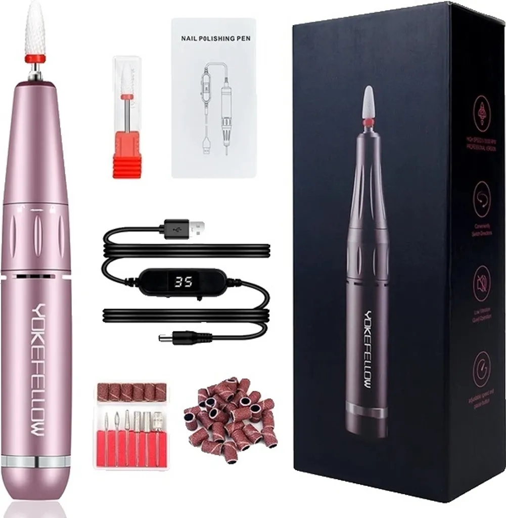 Perceuse à clous rechargeable 35000 tr/min Rosa avec écran LCD digital