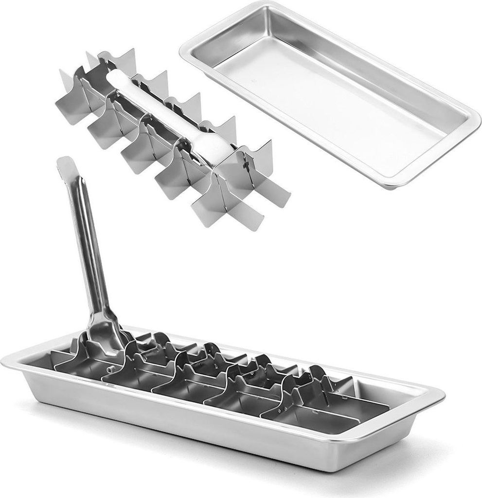Eiswürfelform, Edelstahl Eiswürfelform 304, 18 Fächer, Produktbild 