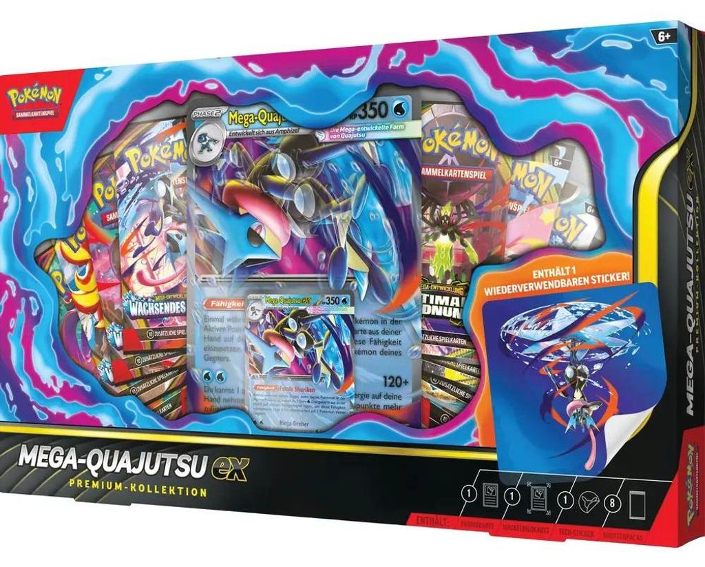 Pokémon Premium Collectie Mega-Quajutsu-ex Productafbeelding 