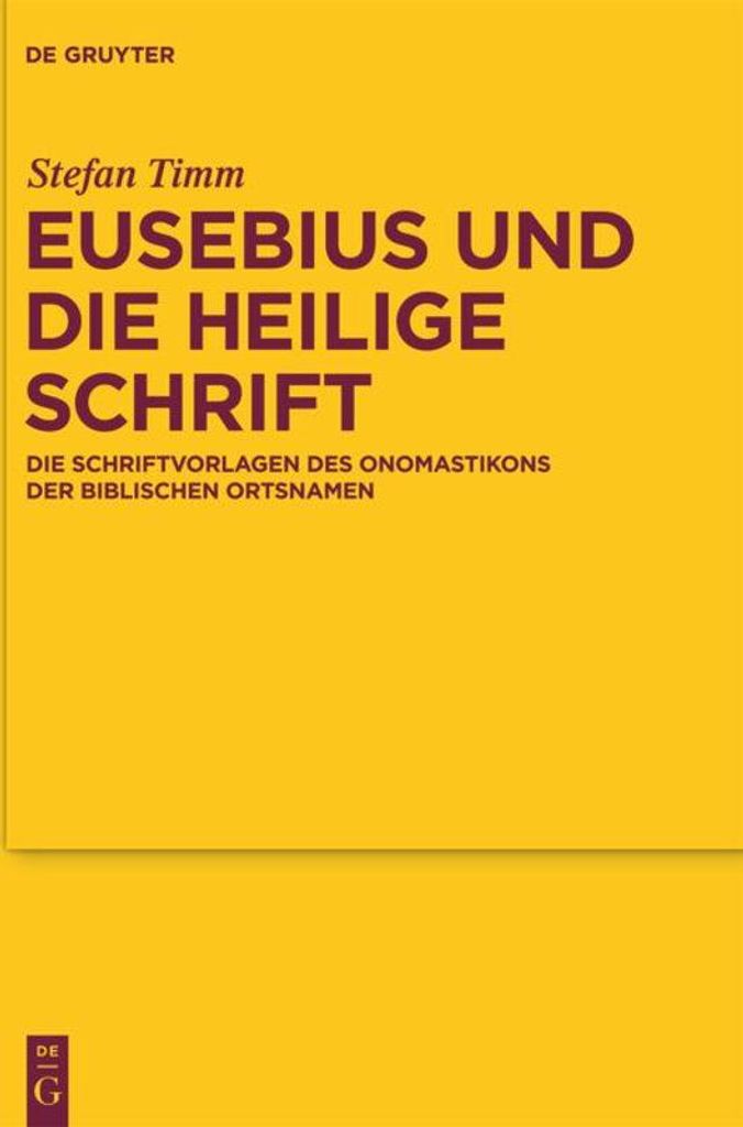 Eusebius und die Heilige Schrift