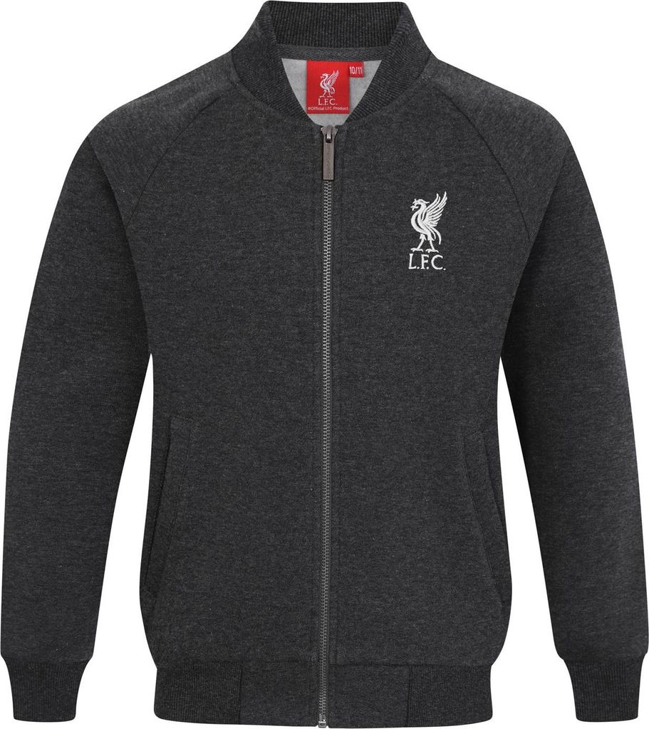 Liverpool FC - Varsity-Jacke (US-College-Stil) für Jungen GF958 (122) (Holzkohle)