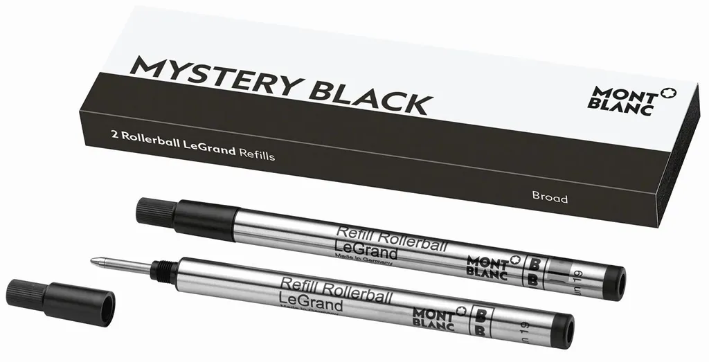 Recharge Rollerball LeGrand Montblanc B Noir Mystère - Lot de 2