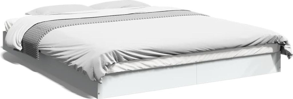 vidaXL Rete da letto senza materasso bianca 160x200 cm Immagine del prodotto 