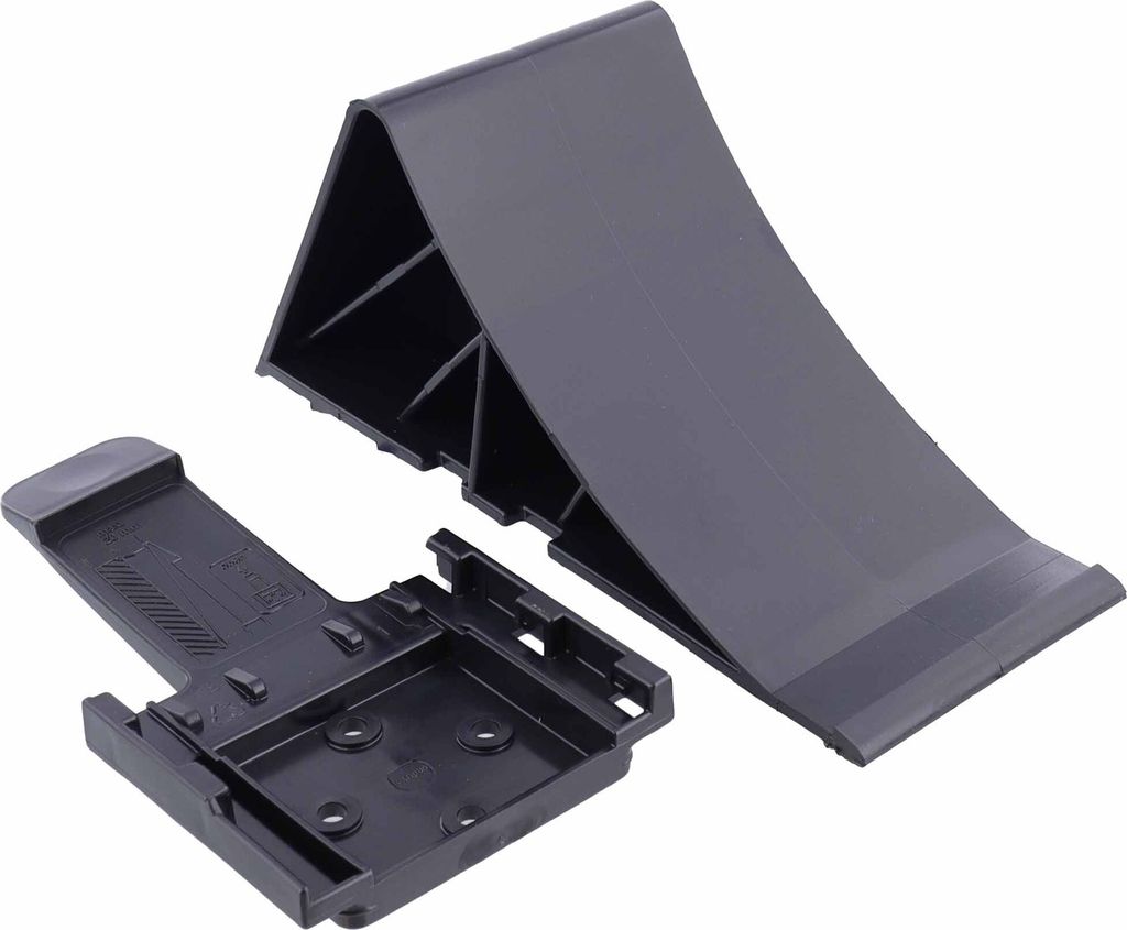 Unterlegkeil Bremskeil Schwarz mit Klipp-Halter Produktbild 