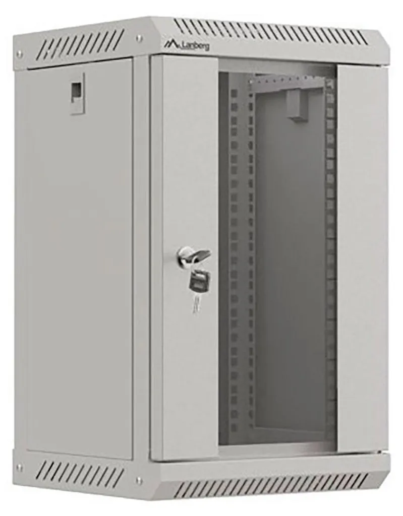 Baie de Brassage Murale 9U Lanberg Rack 19 Pouces Châssis Gris