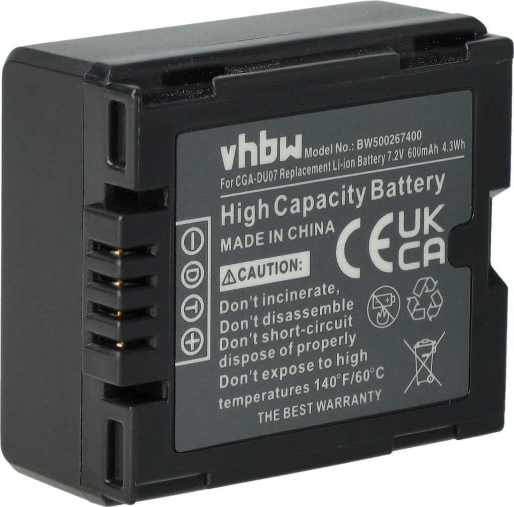 vhbw Akku Ersatz für Panasonic CGR-DU06, CGA-DU14, Produktbild 