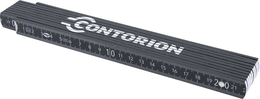 Contorion Zollstock 2 m schwarz mit Logo