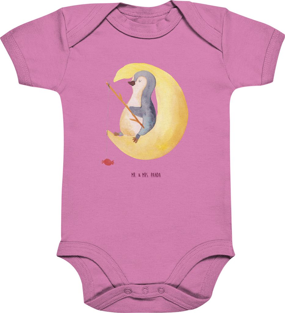 Mr. & Mrs. Panda Strampler Baby Pinguin Mond 6. - 12. Monat - Bubble Gum Pink - Geschenk, Erschöpft, Pinguine, Spruch, Babybody, Schlafzimmer, Ein...