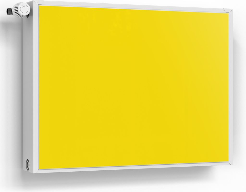 DEQORI Magnetmatte Heizung beschreibbar 80x60 cm 'Gelb' Heizkörperverkleidung Magnetfolie