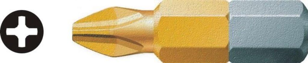 WERA TIP / Phillips (PH) Bit, titanbeschichtet TIN PH3 x 25mm