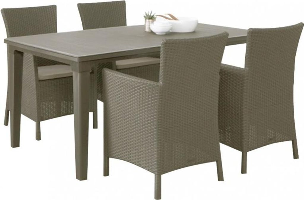 Curver Futura 4+1 Gartenmöbel-Set in Cappuccino