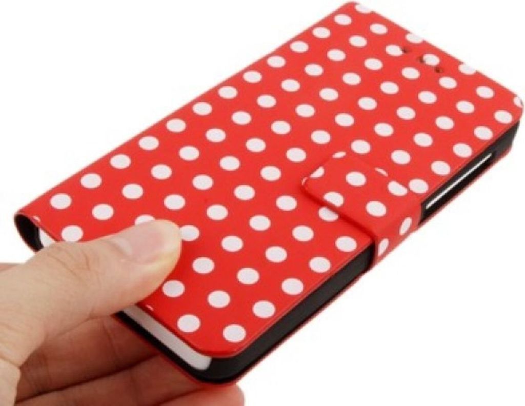 Schutzhülle Flip Hülle dünn für Handy BlackBerry Z10 Rot / Weiß
