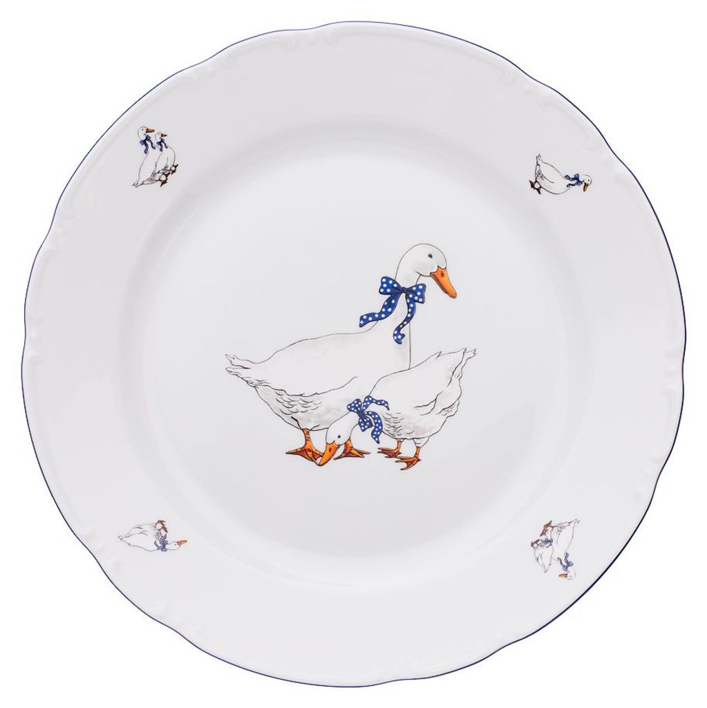 Thun 1794 Plytký tanier, husi, 26 cm, český porcelán, Obrázok produktu 