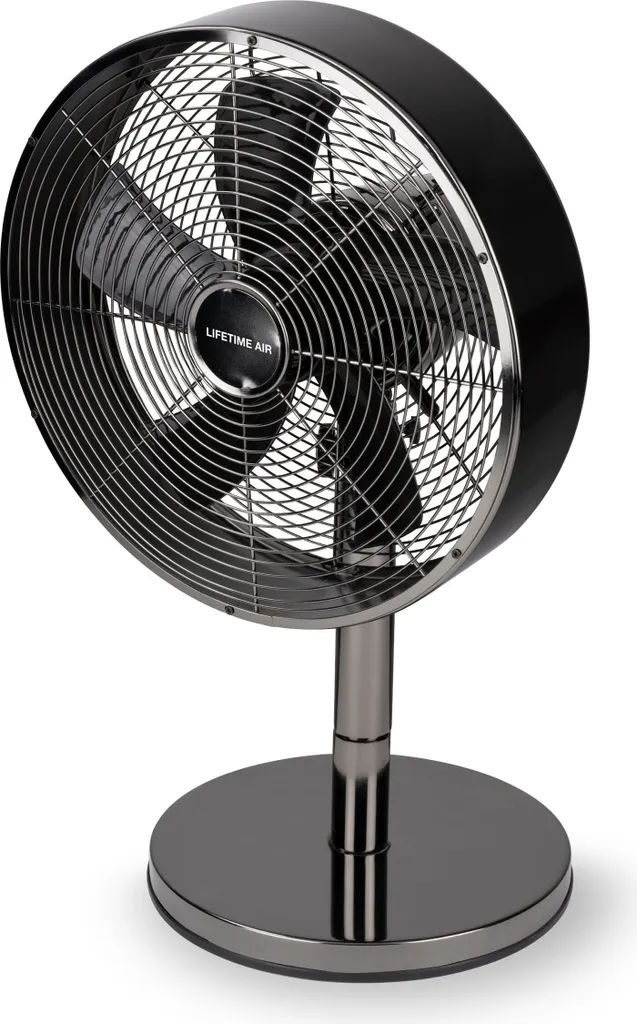 Lifetime Air Ventilateur de Table Ø30 cm Noir 3 Vitesses Oscillant 230V