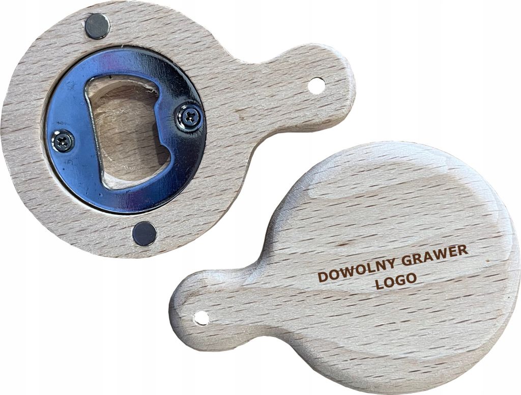 Flaschenöffner Holz mit Magnet und Gravur Kapselöffner
