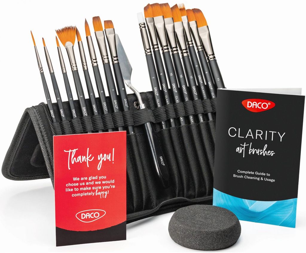 DACO Clarity Pinselset 15+1 – mit Etui