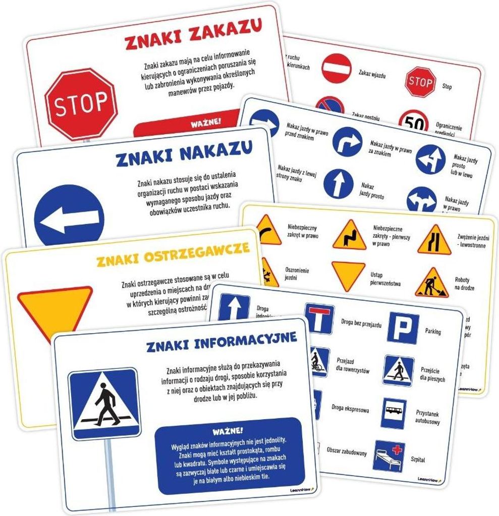 Bildungsplakate Verkehrsschilder (Set, A4, 8 Stk.)