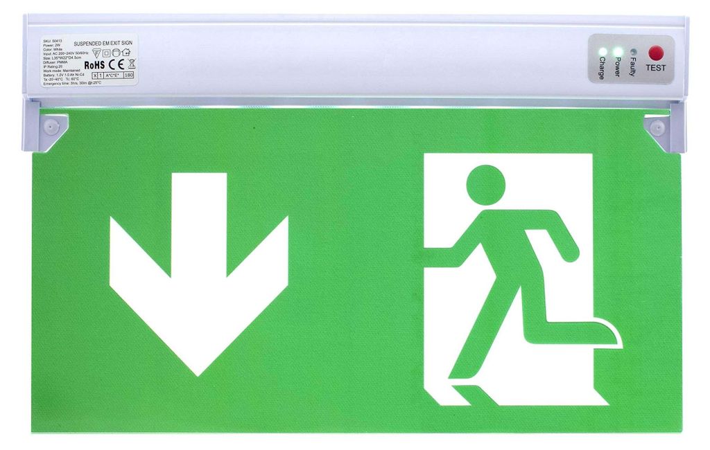 Dauerlicht LED Notleuchte Notbeleuchtung Exit Notausgang Produktbild 