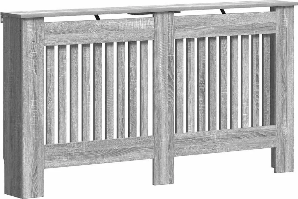 Mobile Copritermosifone Moderno Grigio Sonoma 152cm | Design Slim