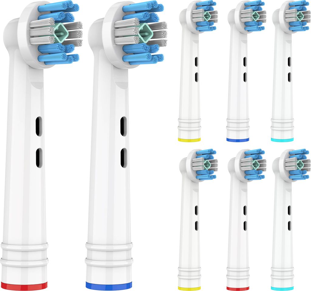 Aufsteckbürsten für Oral B kompatibel - 8er Pack Ersatzbürsten Zahnpflege Bürstenköpfe für elektrische Zahnbürsten - passend für viele Oral...
