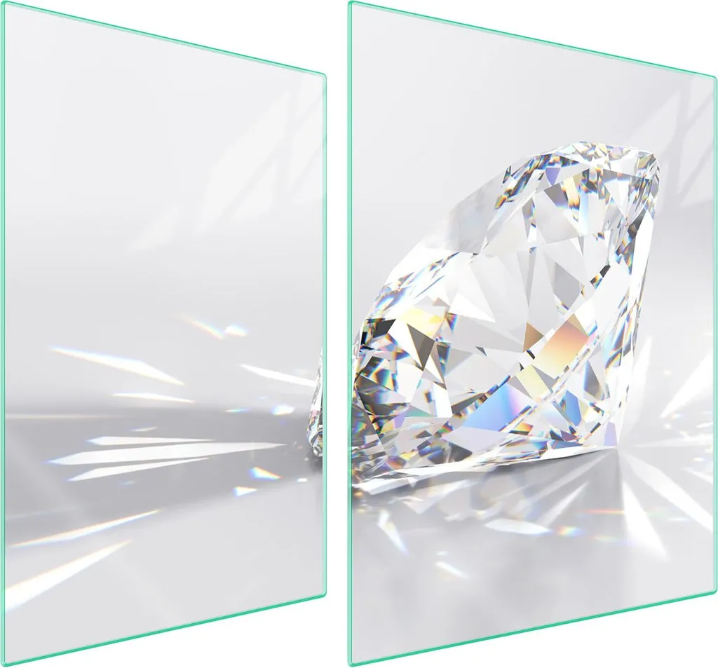 Coprifornelli 70x52 Vetro Temperato Diamond | Piastra Protettiva Cucina