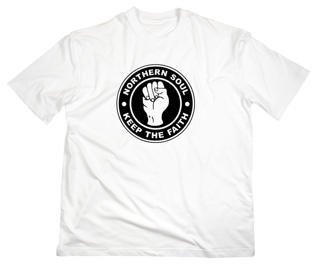Styletex23 T-Shirt Northern Soul Music Logo, weiss, S