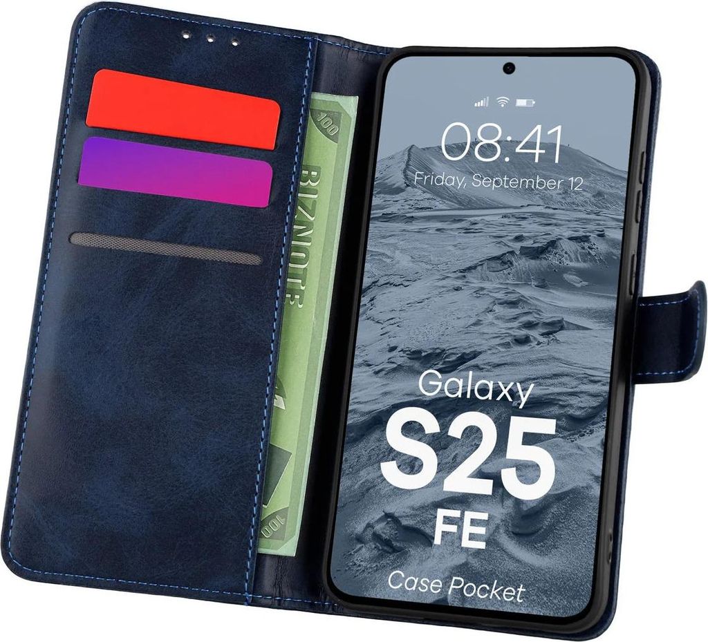Handyhülle mit Klappe für Galaxy S25 FE, Bizon Case Pocket, Produktbild 