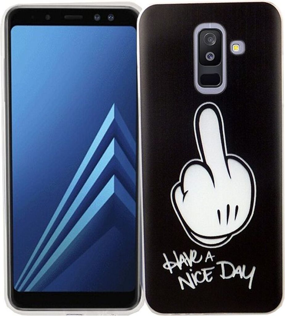 Samsung Galaxy A6 Plus 2018 Handy Hülle Schutz-Case Cover Bumper Have a nice day