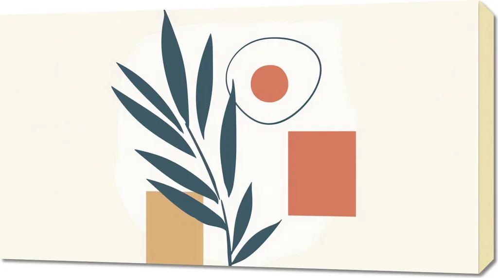 Décoration murale en tissu naturel 90x50 cm : Tableau souple élégant