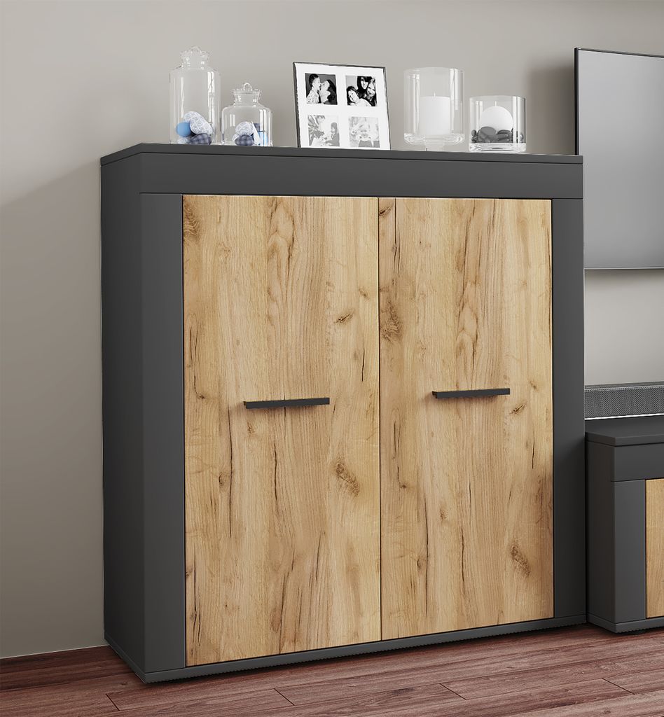 VCM Holz Kommode | Sideboard mit Drehtüren | Maße ca. H. 89 Produktbild 