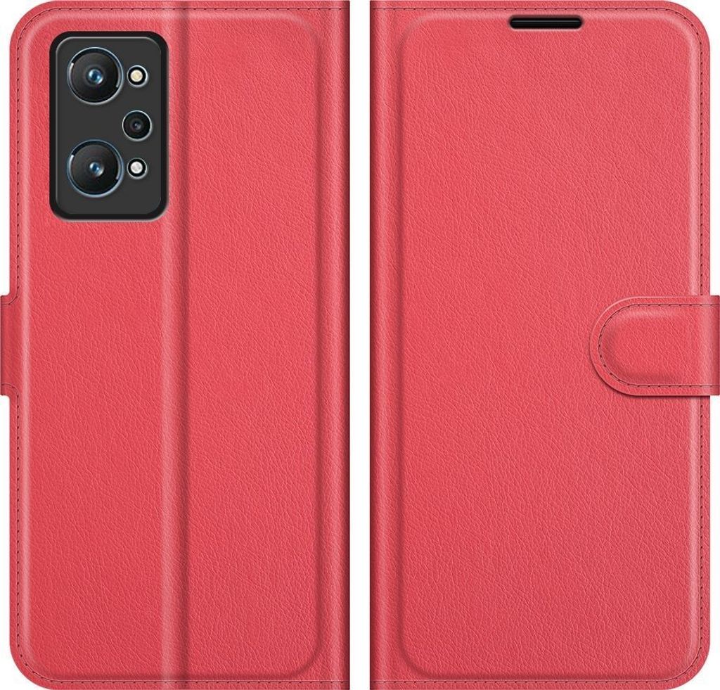 Mobigear Classic Realme GT2 Hülle Klapphülle Geldbörse - Rot