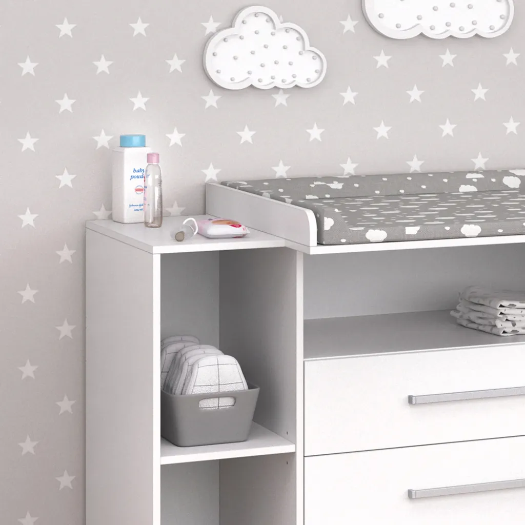 Commode à langer Vicco Oskar 29083 : rangement maxi pour petits espaces