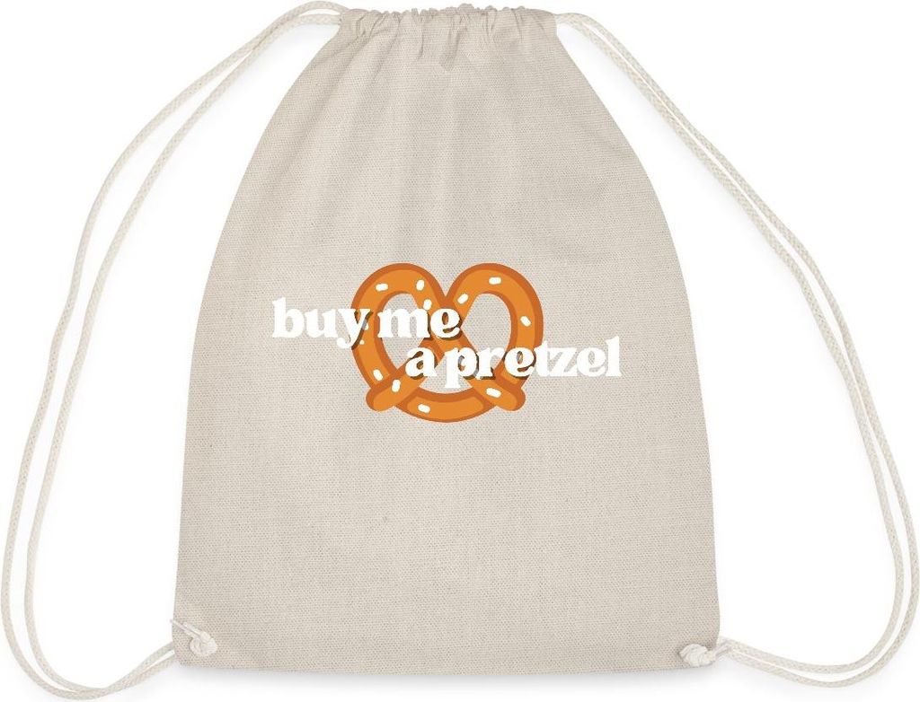 Spreadshirt Brezn Pretzel Bayern Volksfest Turnbeutel, One size, Natur