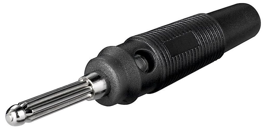 goobay Bananen Stecker mit Querloch 4 mm trittfest schwarz Image du produit 