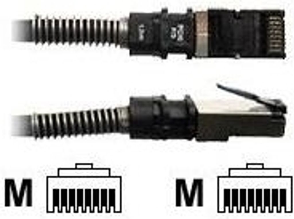PatchSee PCI6Patch - Patch-Kabel - RJ-45 (M) - RJ-45 (M) - 4,9m - FTP - CAT 6a - halogenfrei, mit Knickschutz - Schwarz (PCI6-F/16)