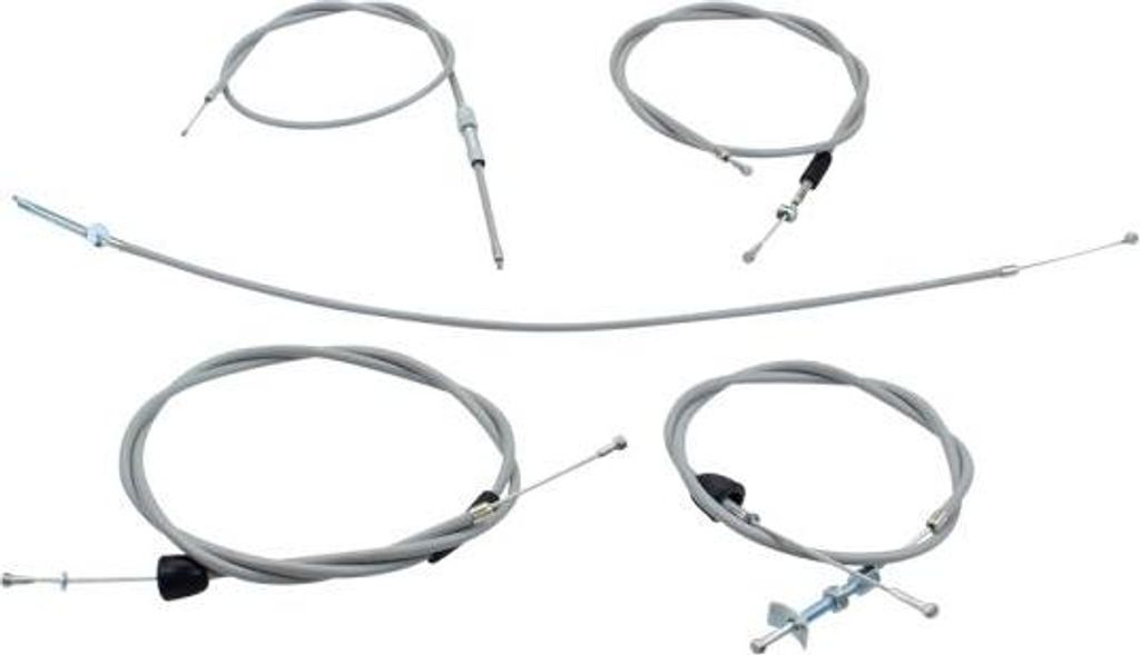 Bowdenzug Set grau für Simson KR 51 Schwalbe mit Fußschaltung und NKJ-Vergaser (Bj. 1964)