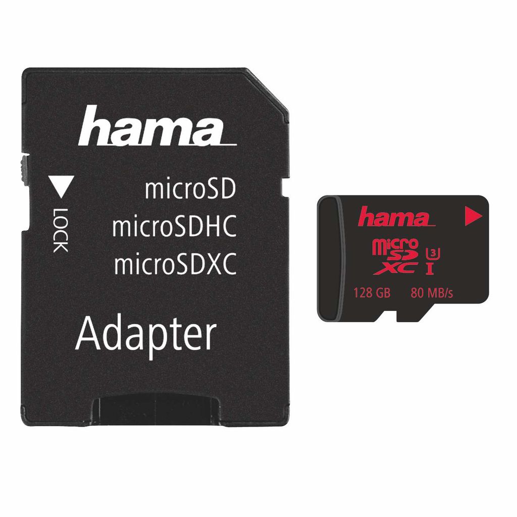 Hama microSDXC 128GB, 128 GB, MicroSDXC, Klasse 3, UHS-I, Produktbild 