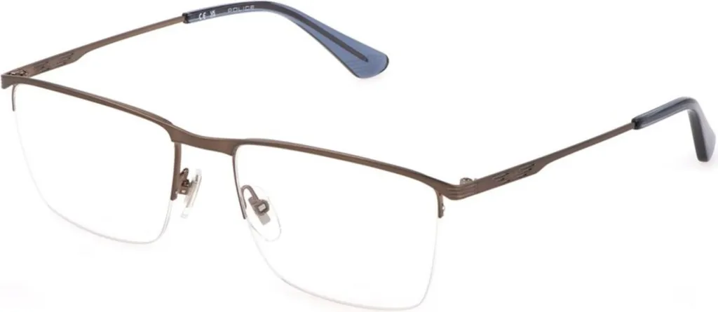 Police VPLG75 0F68: Montatura Occhiali da Vista Metallo 57mm