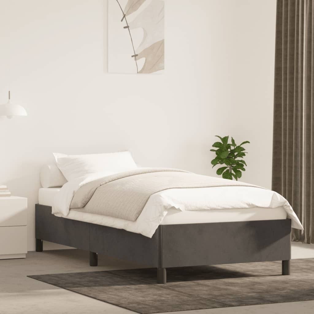 Maison Exclusive - Bettgestell ohne Matratze Dunkelgrau 100x200 cm Samt