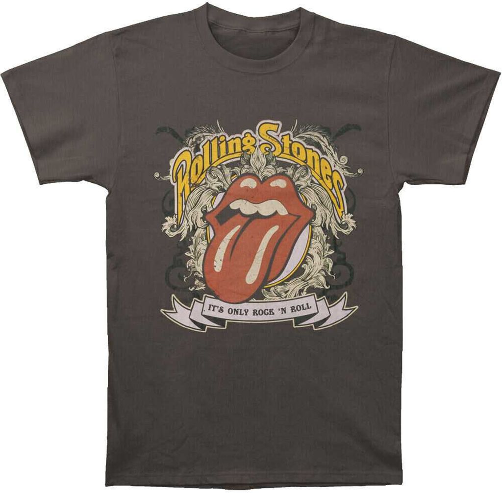 The Rolling Stones - "It ́s Only Rock & Roll" T-Shirt für Herren/Damen Uni RO648 (XXL) (Anthrazit)