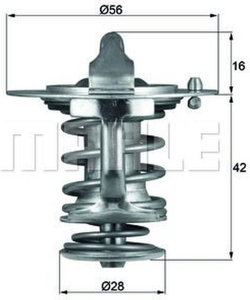 MAHLE Thermostat Kühlmittel 76°C für MITSUBISHI PAJERO IV (V8W, V9W) PAJERO III (V7W, V6W) PAJERO II (V3W, V2W, V4W) 3000 GT Coupe (Z1A)