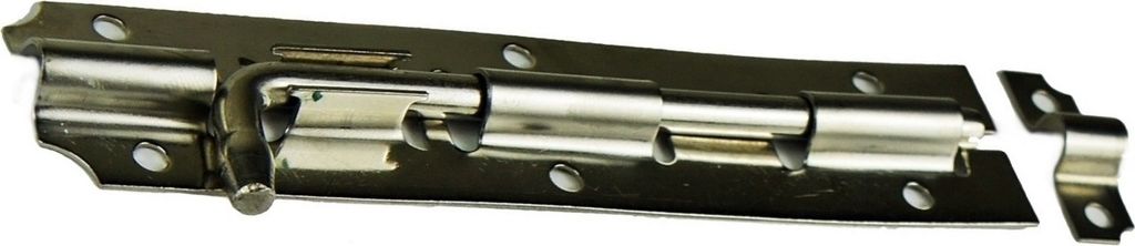Schubriegel 153mm aus Edelstahl | Türriegel | Torriegel | Türbeschlag | Bolzenrigel | Überfalle Farbe Silber
