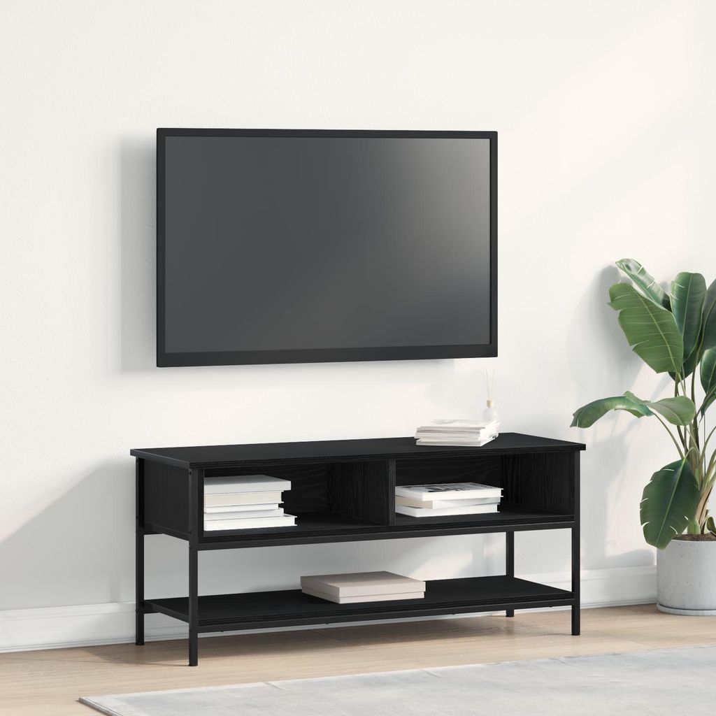 vidaXL TV-Schrankset Schwarz Eichen-Optik 100 x 35 x 45 cm