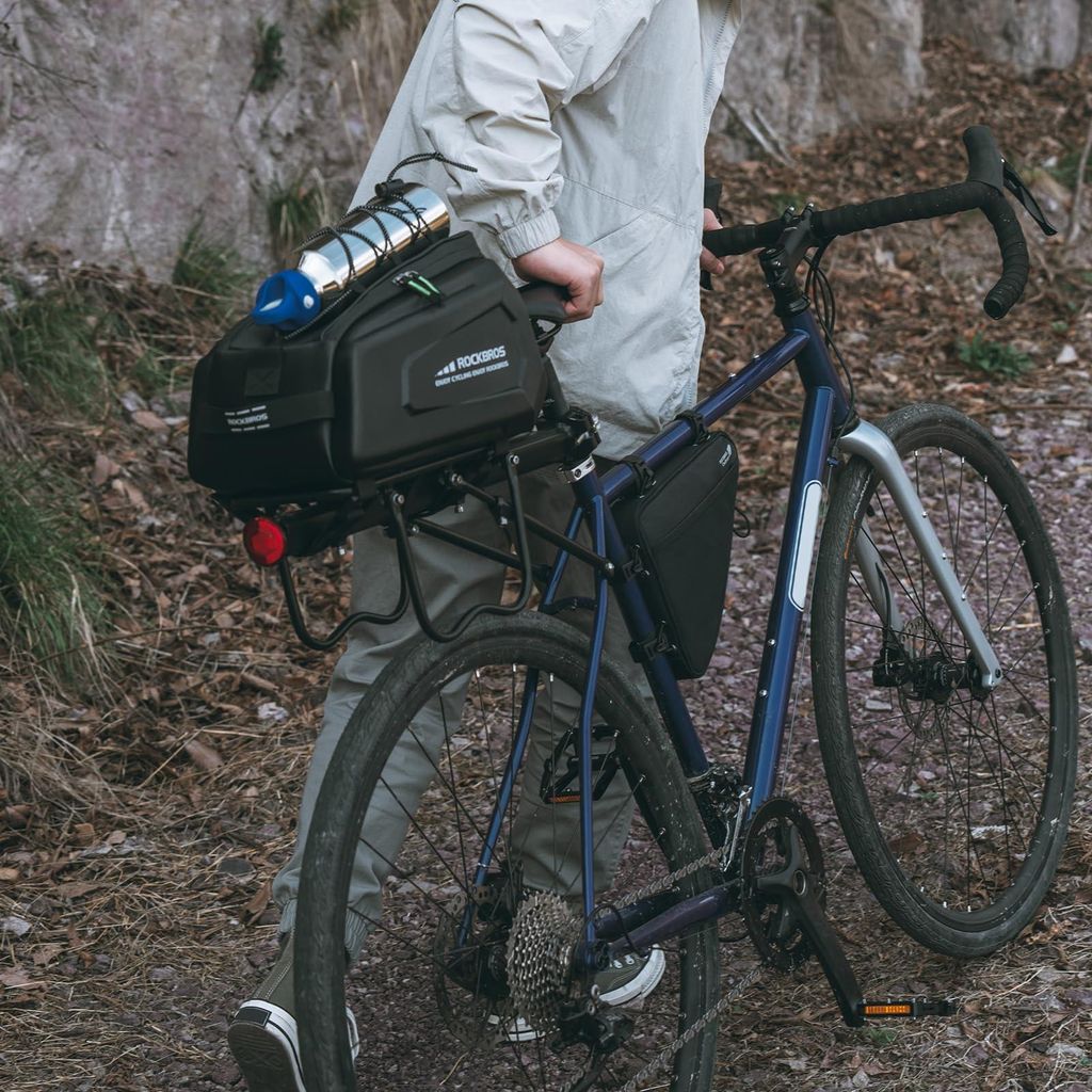 Sacoche de selle de VTT étanche et réfléchissante ROCKBROS - Noir 1,5 L