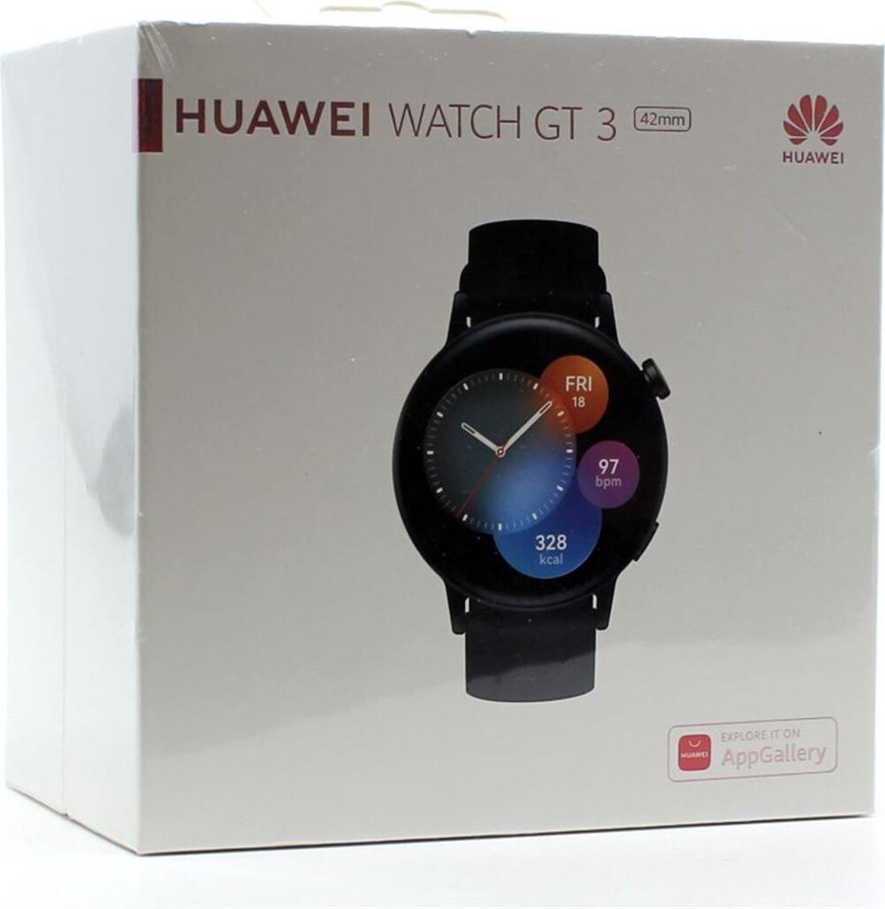 HUAWEI Watch GT3 (42mm) mit Fluorelastomerarmband schwarz