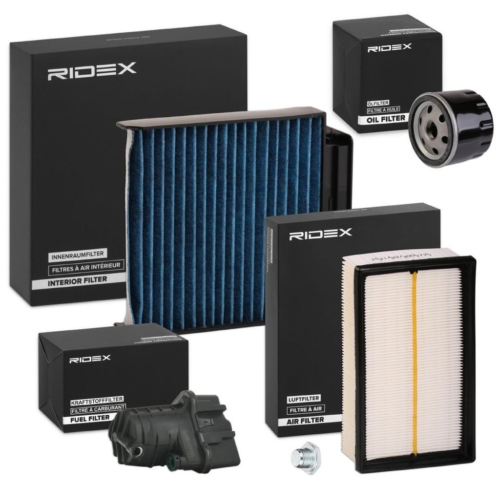 RIDEX Filterset Inspektionspaket Filtersatz für RENAULT Clio III Schrägheck (BR0/1, CR0/1) MODUS / GRAND MODUS (F/JP0) CLIO Grandtour (KR0/1)
