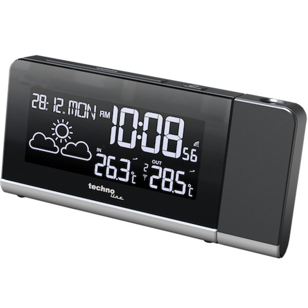 Techno Line WT538 WT 538 Radiocontrollato Orologio Proiettore Argento | RDN Street Market - Foto 4