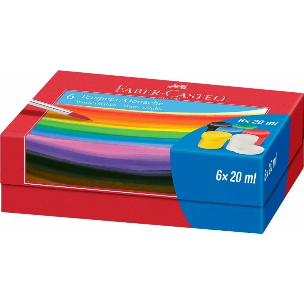 Faber-Castell Plakkaatverf set, 6x20ml, met een hoge Productafbeelding 