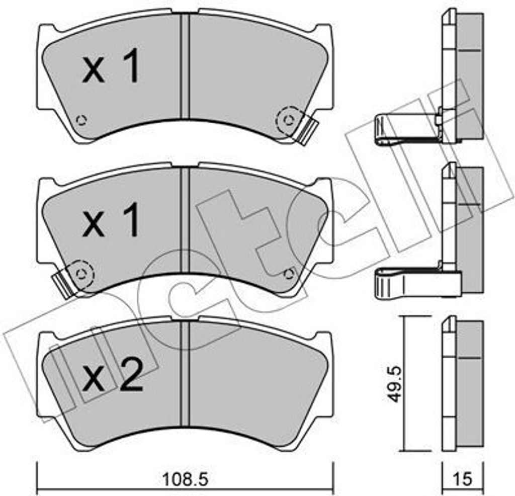 METELLI Bremsbeläge Satz Vorne Bremsklötze für SUZUKI BALENO (EG) 22-0436-0