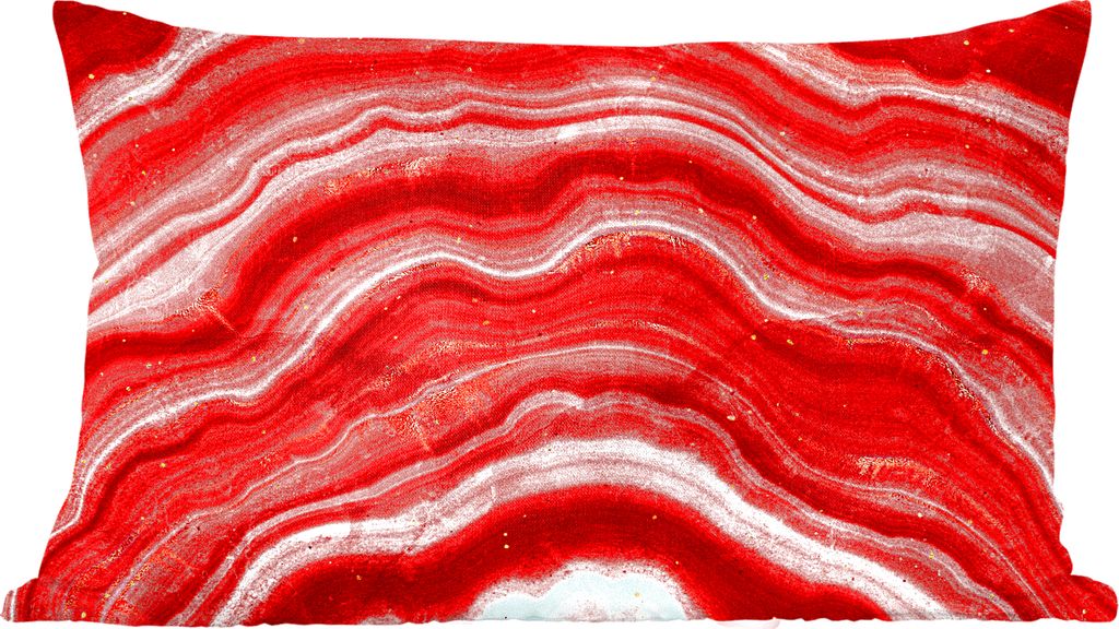 MuchoWow Zierkissen Sofakissen Wohnzimmer Dekokissen 50x30 cm Achat - Rot - Edelstein - Abstrakt - Wohnzimmerdekoration - Polster mit Photo